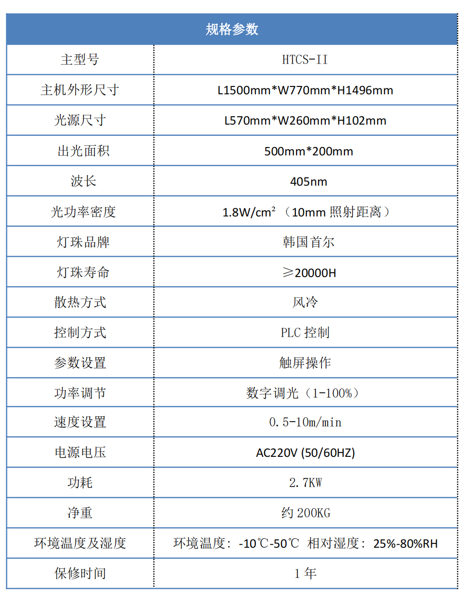 500*200mm uvled固化機(jī)規(guī)格參數(shù)